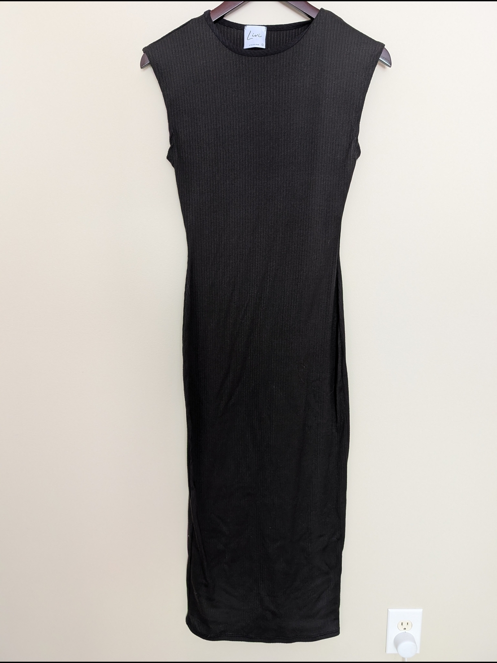 Olivia Rae Black Sleeveless Ribbed Maxi Dress